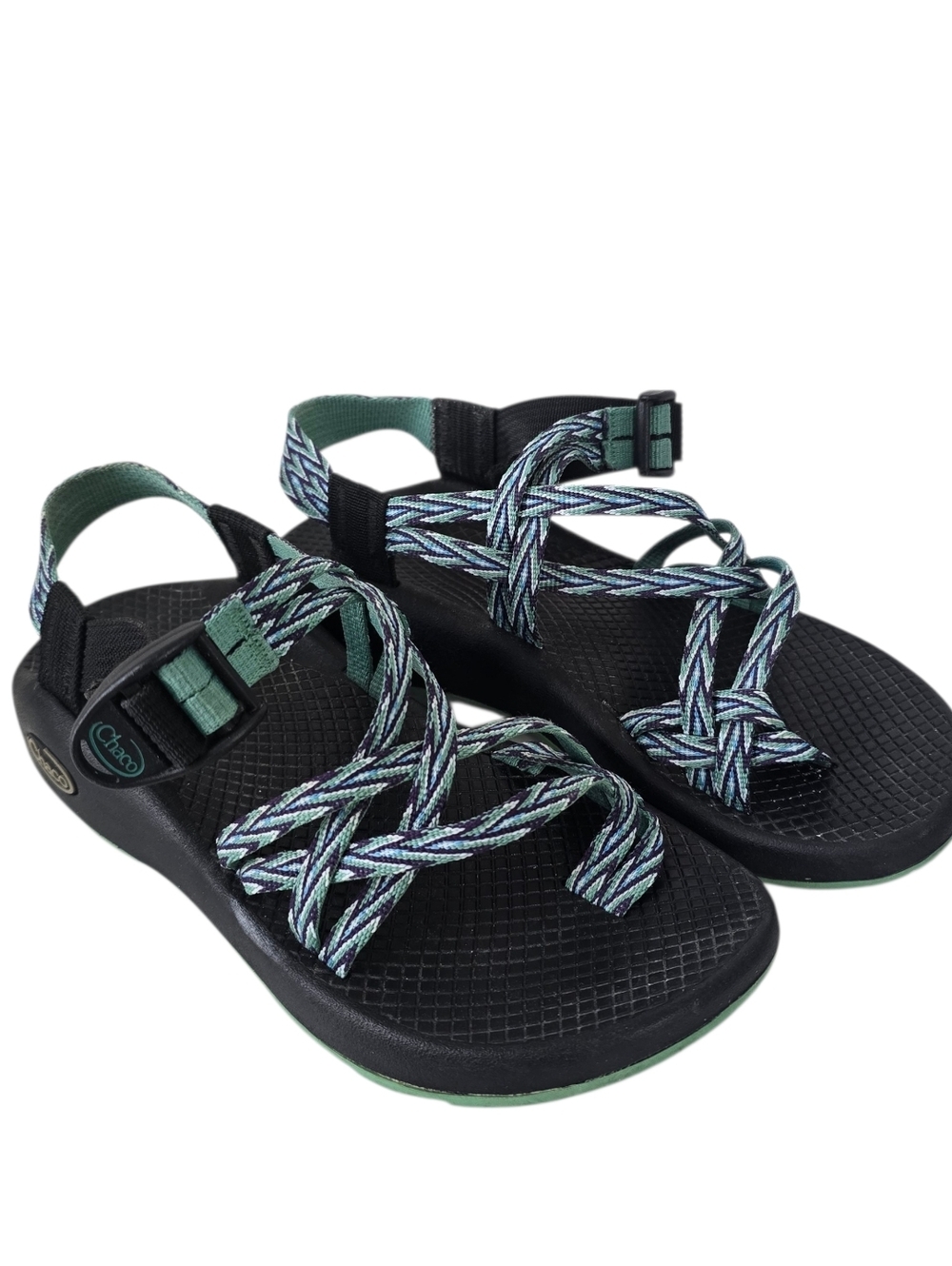 Chaco ZX/2 Dual Adjustable Straps Classic Sandal W6 Teal Blue Black Gorpcore